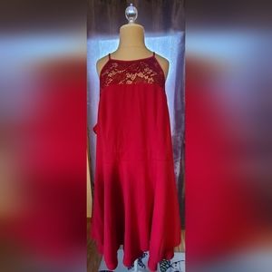 Sleeveless Red Party/Holiday Dress